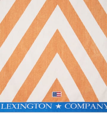 Graphic  Cotton Velour strandhanddoek 100x180 cm - Beige-wit-blauw - Lexington