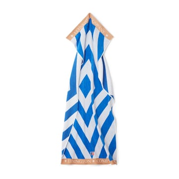 Graphic  Cotton Velour strandhanddoek 100x180 cm - Blauw-wit-beige - Lexington