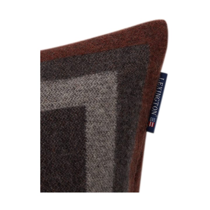 Graphic Recycled Wool kussenhoes 50x50 cm, Dark gray-white-brown Lexington