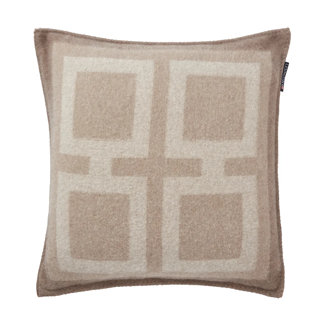 Graphic Recycled Wool kussenhoes 50x50 cm, Light beige Lexington