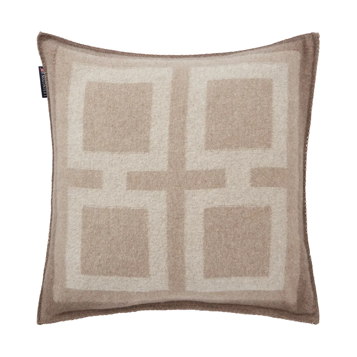 Graphic Recycled Wool kussenhoes 50x50 cm, Light beige Lexington