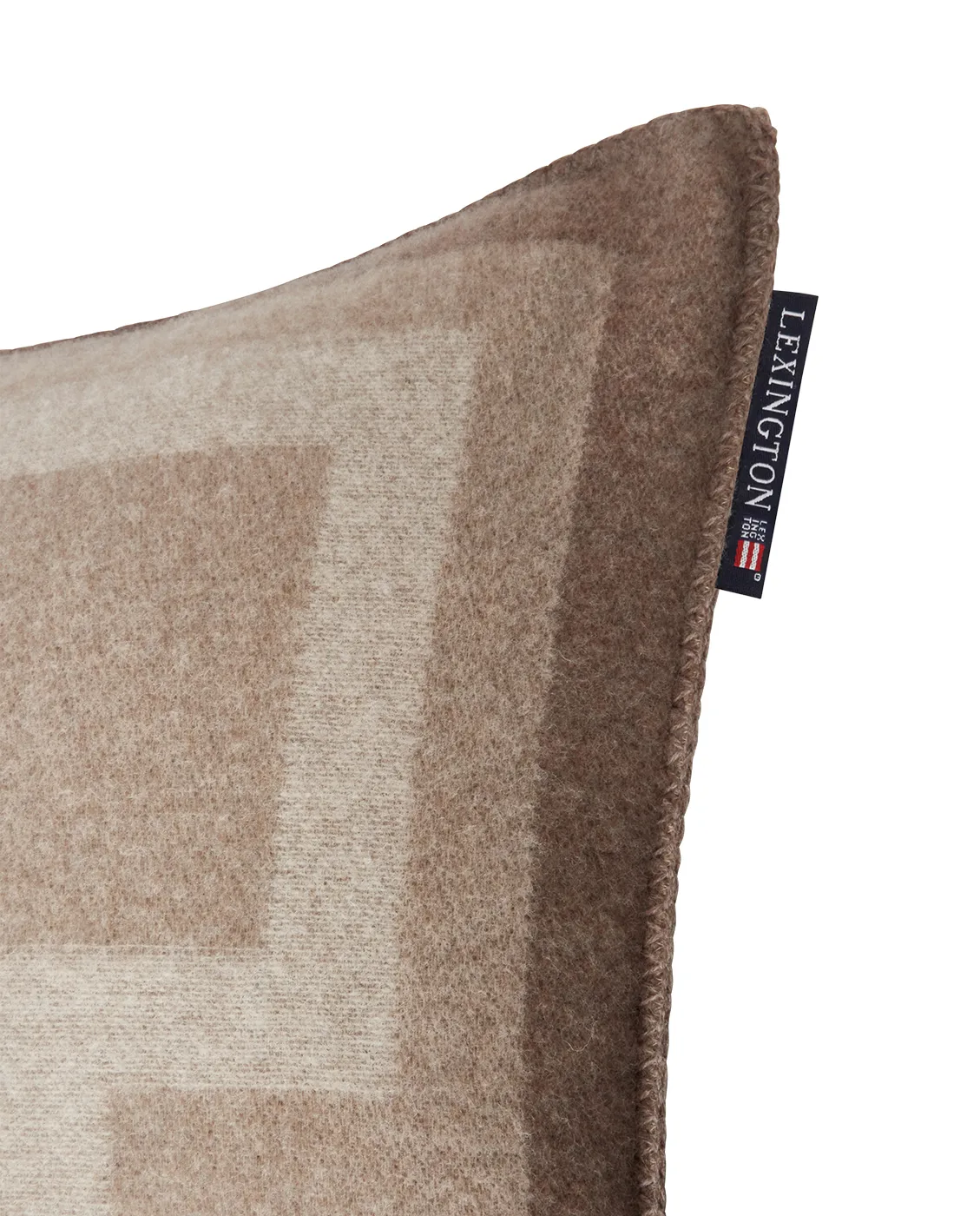 Graphic Recycled Wool kussenhoes 50x50 cm, Light beige Lexington