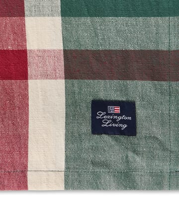 Groen-rood Checked linnen/katoenen tafellaken - 150x250 cm - Lexington