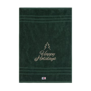 Happy Holidays Juniper biologische handdoek 50x70 cm - Green-Light Beige - Lexington