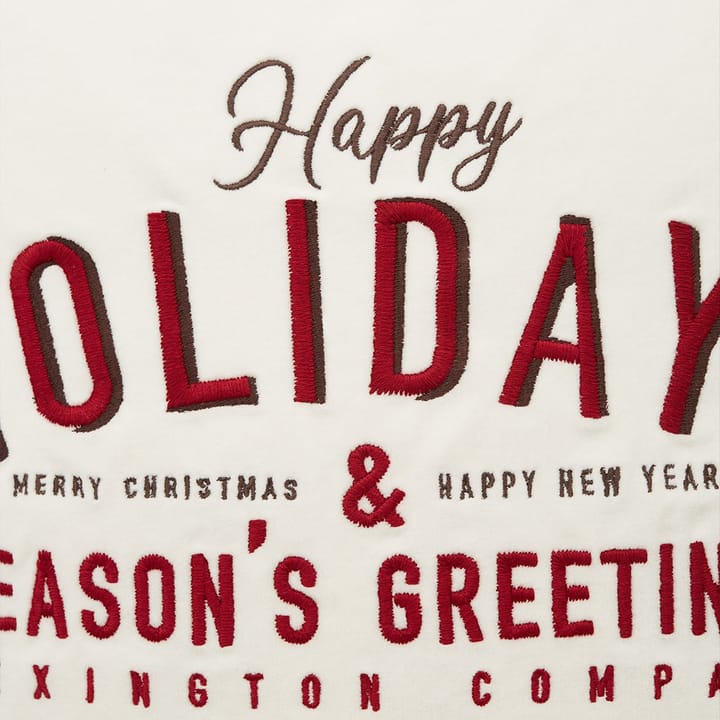 Happy Holidays kussenhoes 50x50 cm - Wit - Lexington