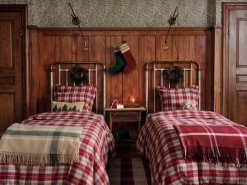 Happy Holidays velvet kerstsok - Groen - Lexington