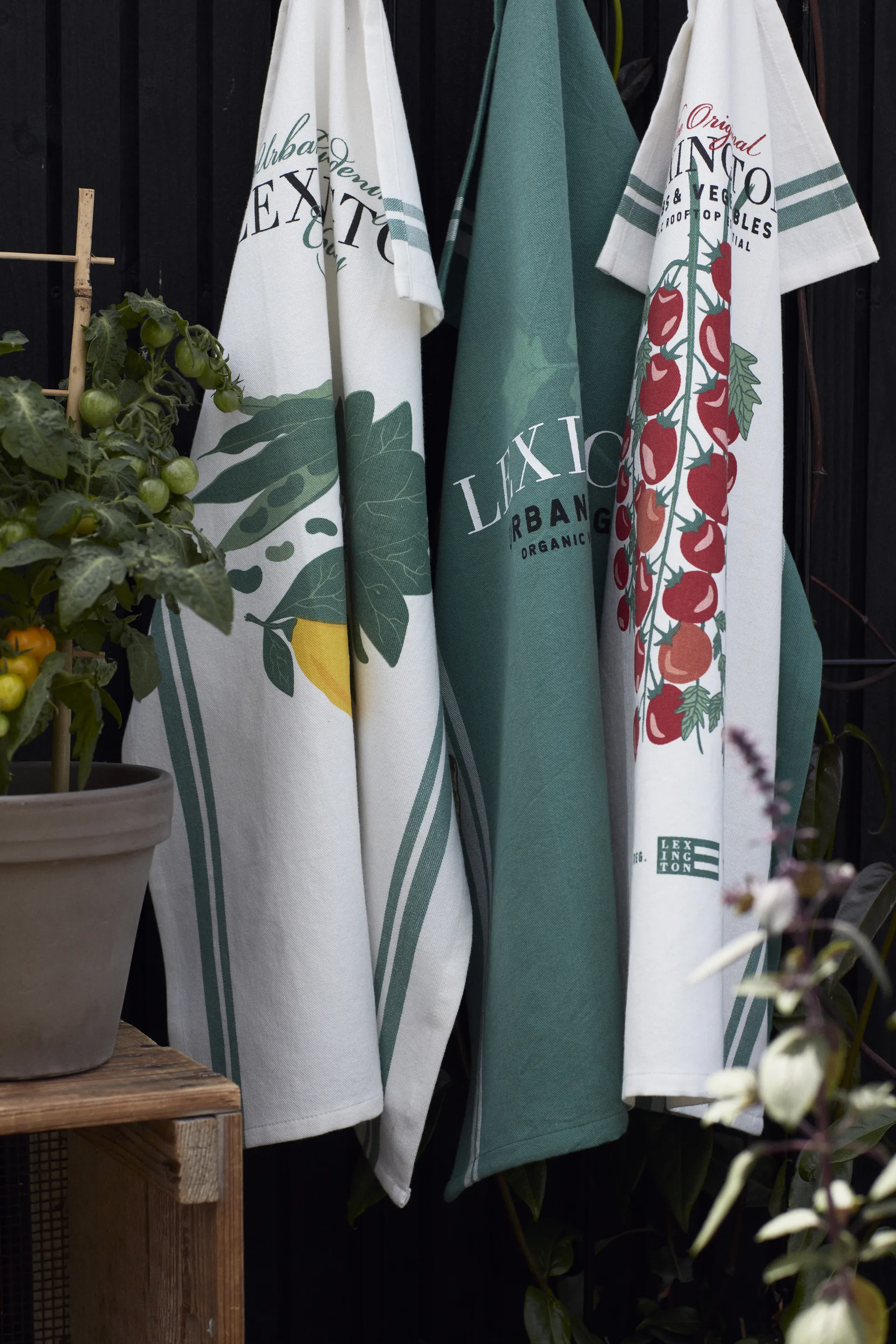 Herb keukenhanddoek 50x70 cm, Groen Lexington