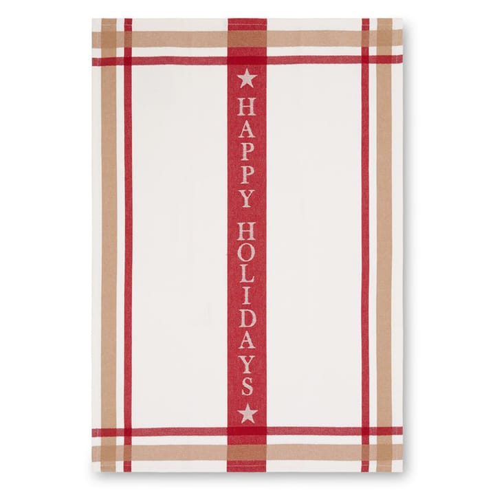 Holiday keukenhanddoek 50x70 cm - Wit-rood - Lexington