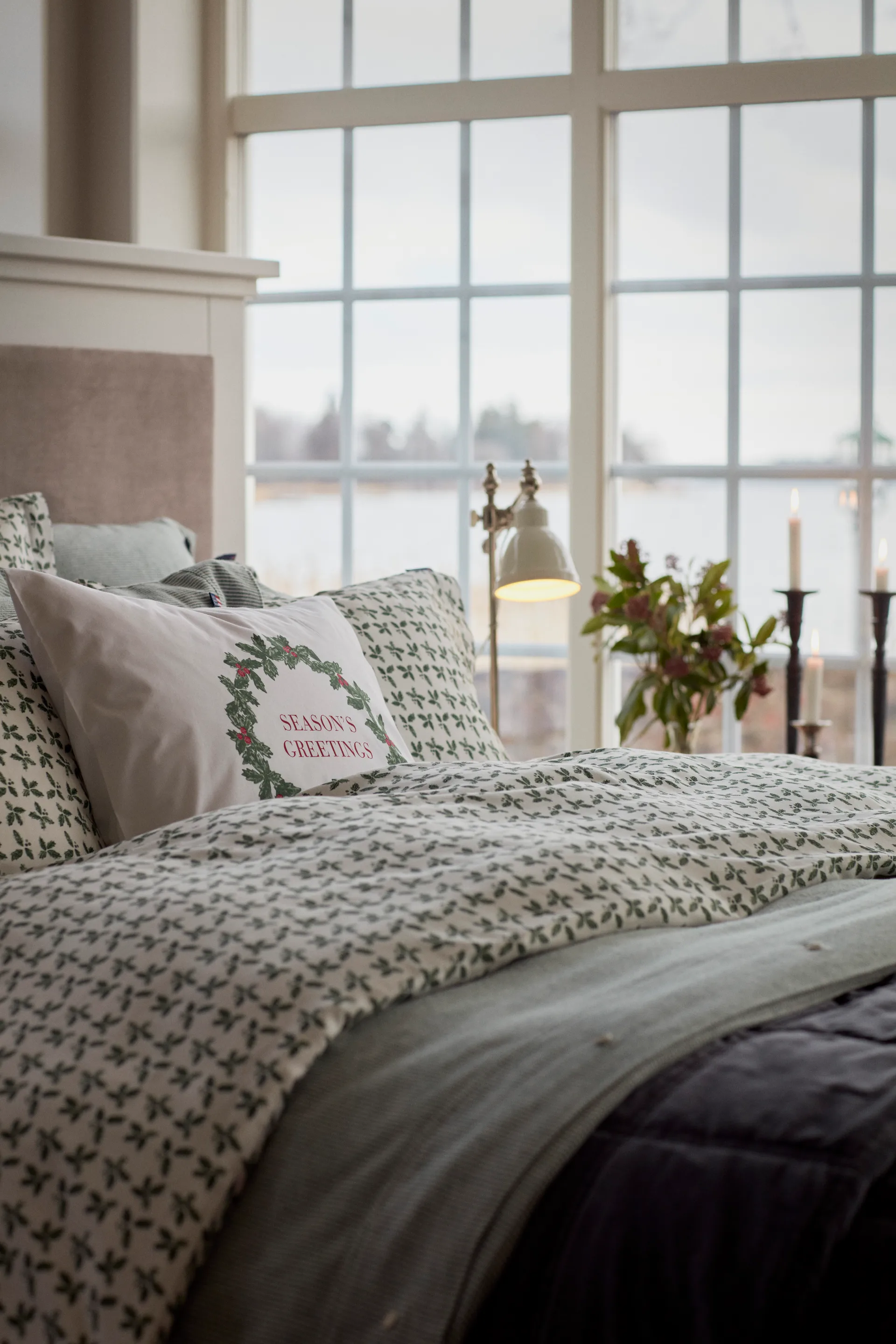 Holly Printed Cotton Sateen beddengoedset, 2x50x60 cm, 220x220 cm Lexington