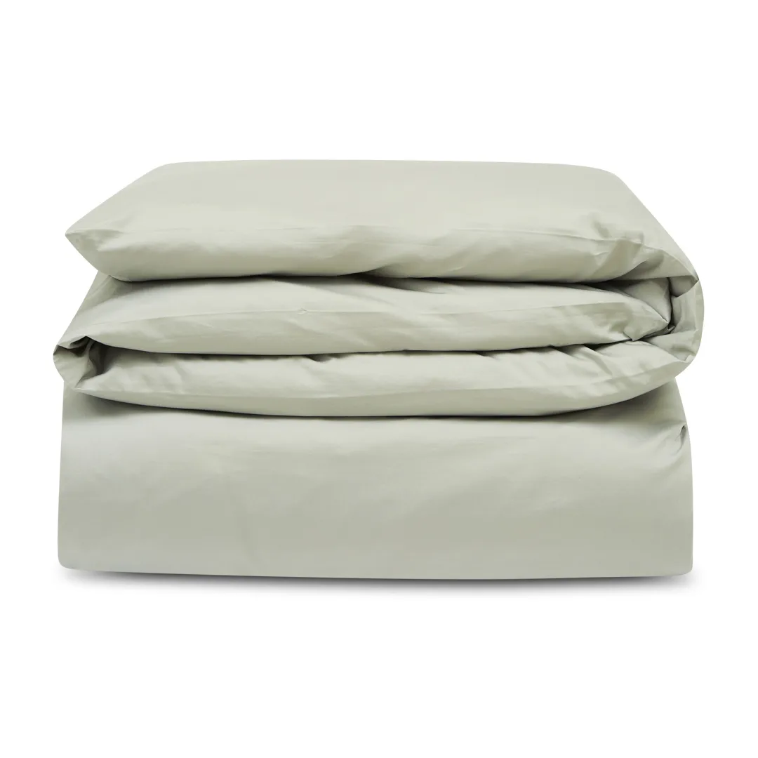 Hotel Cotton Sateen dekbedovertrek 150x210 cm, Sage green Lexington