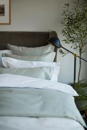 Hotel Cotton Sateen dekbedovertrek 150x210 cm - Sage green - Lexington