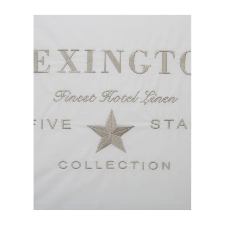 Hotel Embroidery kussensloop 50x60 cm, Wit-lichtbeige Lexington