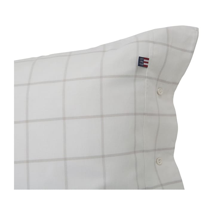 Hotel Light Flannel kussensloop 50x90 cm, Wit-lichtbeige Lexington