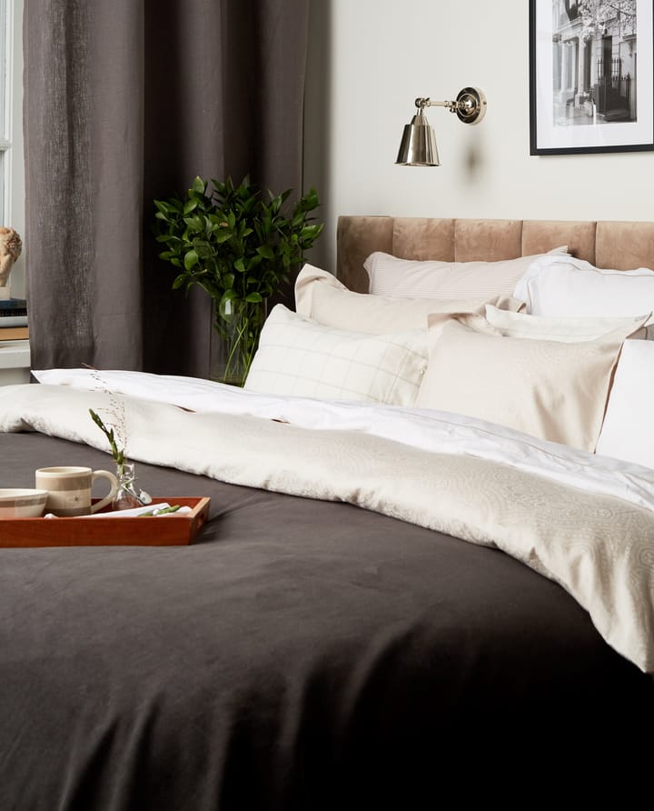 Hotel Light Flannel kussensloop 50x90 cm, Wit-lichtbeige Lexington