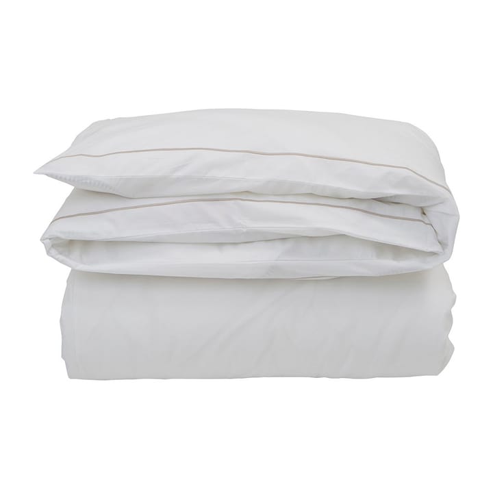 Hotel Percale dekbedovertrek 150x210 cm - Wit-lichtbeige - Lexington