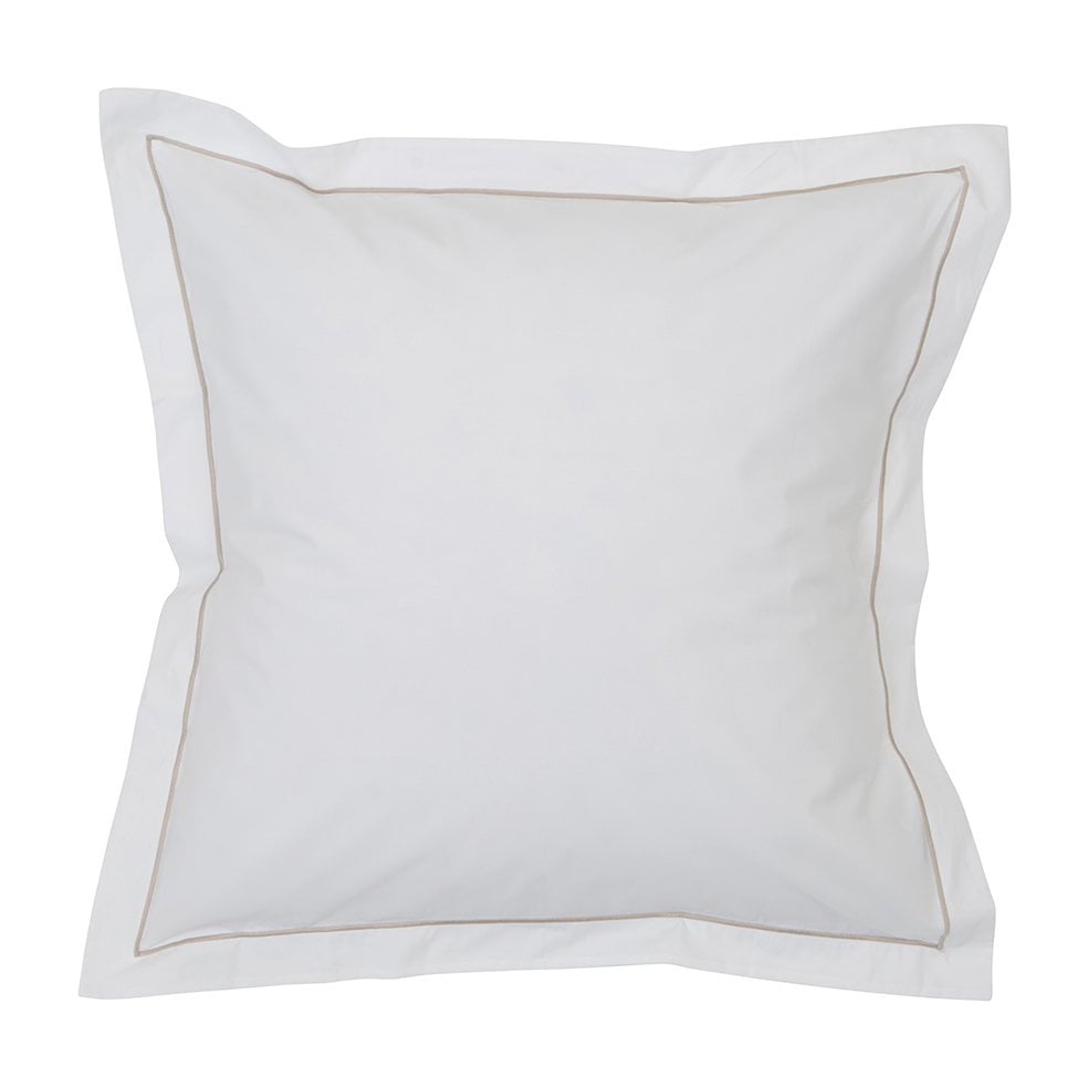 Lexington Hotel Percale kussensloop 65x65 cm Wit-lichtbeige
