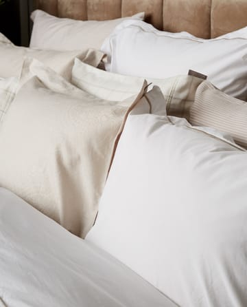 Hotel Percale kussensloop 65x65 cm - Wit-lichtbeige - Lexington