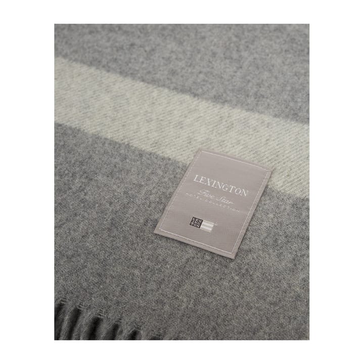 Hotel Wool wollen plaid 130x170 cm, Grijs-wit Lexington
