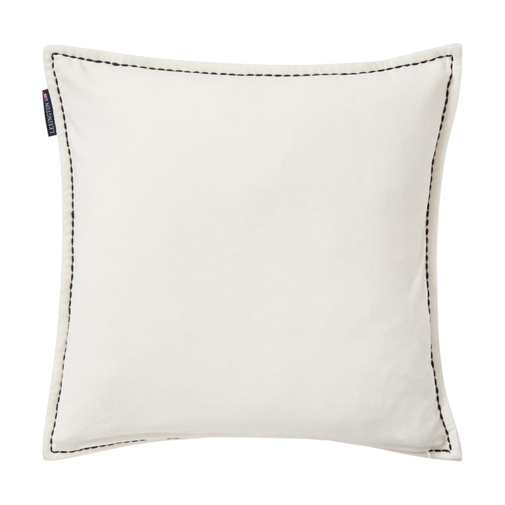 House biologisch fluwelen katoen kussensloop 50x50 cm, White-multi Lexington
