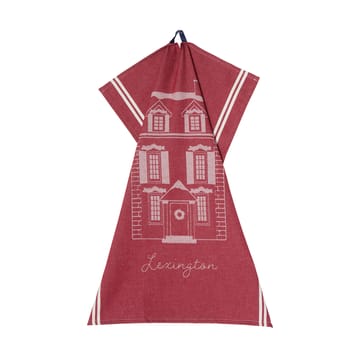 House biologische katoen keukendoek 50x70 cm - Red-white - Lexington