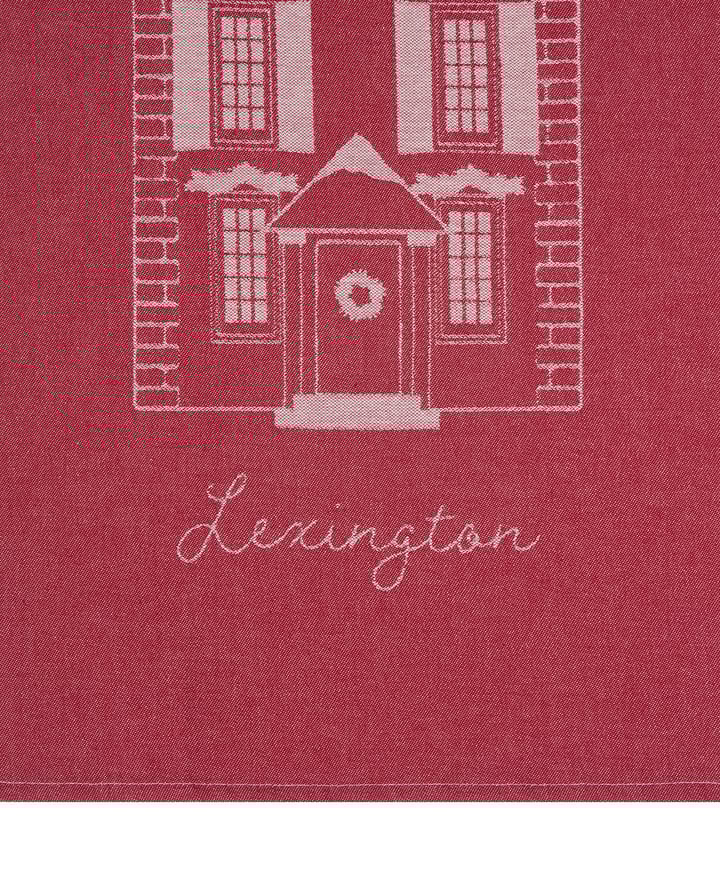House biologische katoen keukendoek 50x70 cm, Red-white Lexington