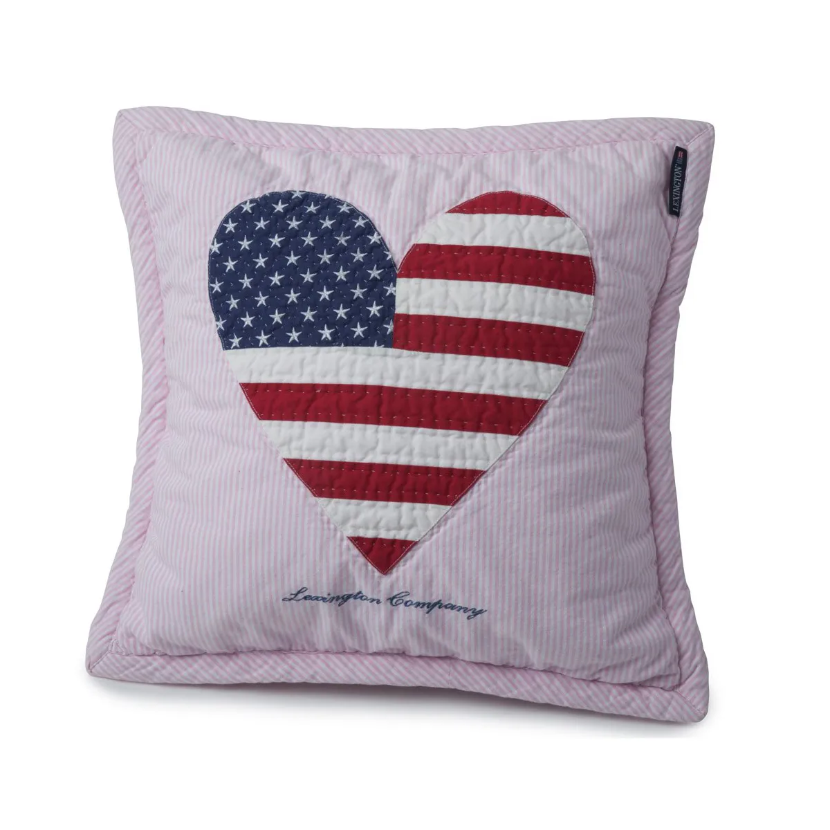 Icons Baby Quilted kussenhoes hart 40x40 cm, Pink Lexington