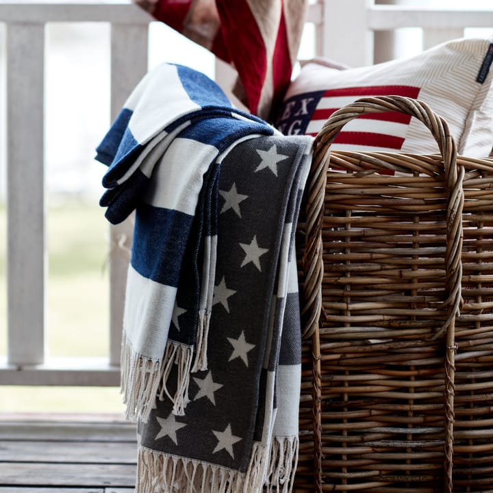 Icons Flag plaid 130x170 cm, White-navy Lexington