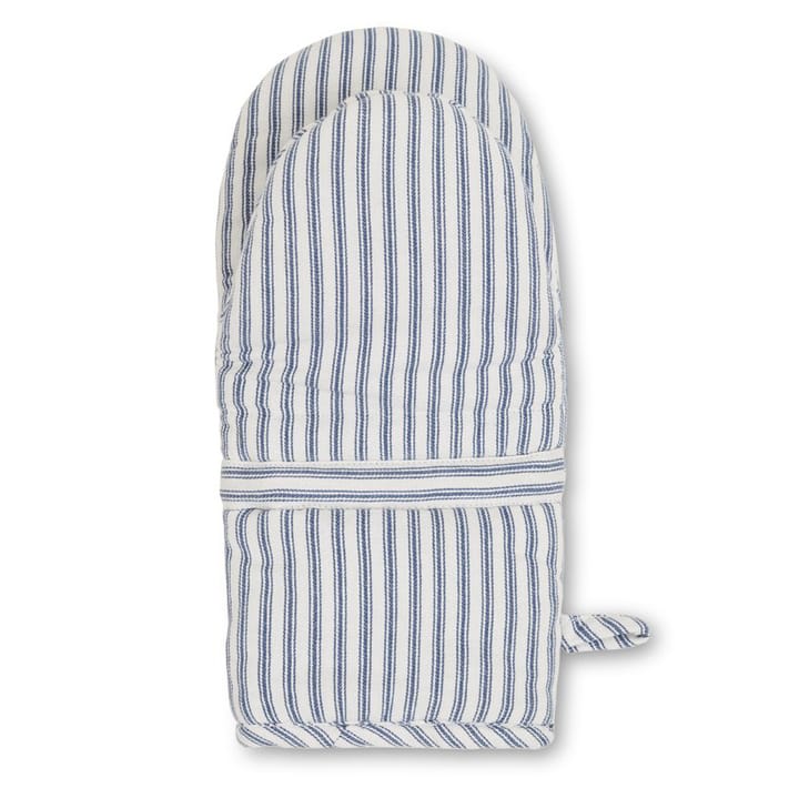 Icons Herringbone Striped ovenwant - Blue-white - Lexington