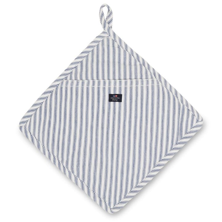 Icons Herringbone Striped pannenlap - Blue-white - Lexington