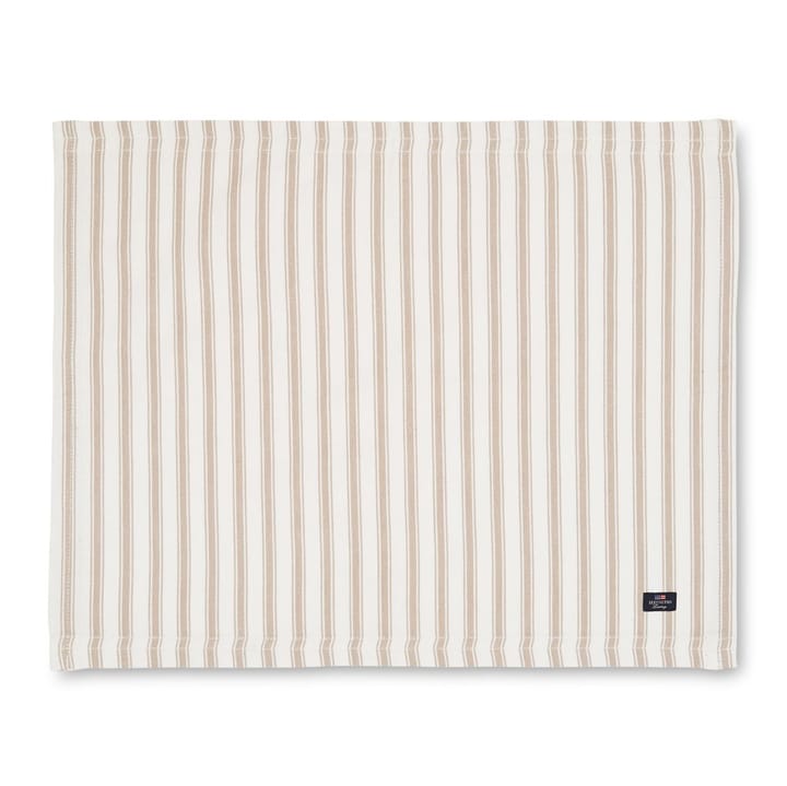 Icons Herringbone Striped placemat 40x50 cm - Beige-white - Lexington