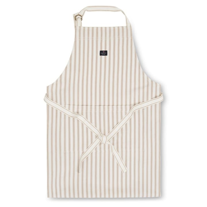 Icons Herringbone Striped schort - Beige-white - Lexington