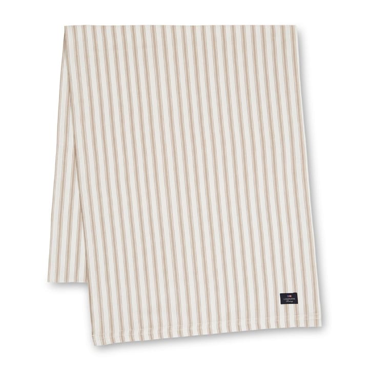 Icons Herringbone Striped tafelloper 50x150 cm - Beige-white - Lexington