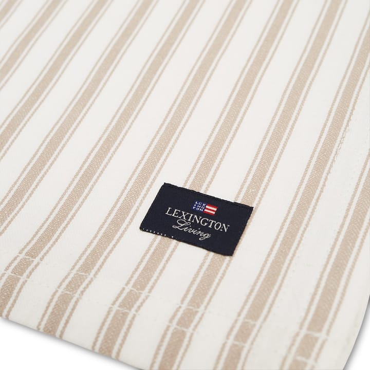 Icons Herringbone Striped tafelloper 50x150 cm - Beige-white - Lexington