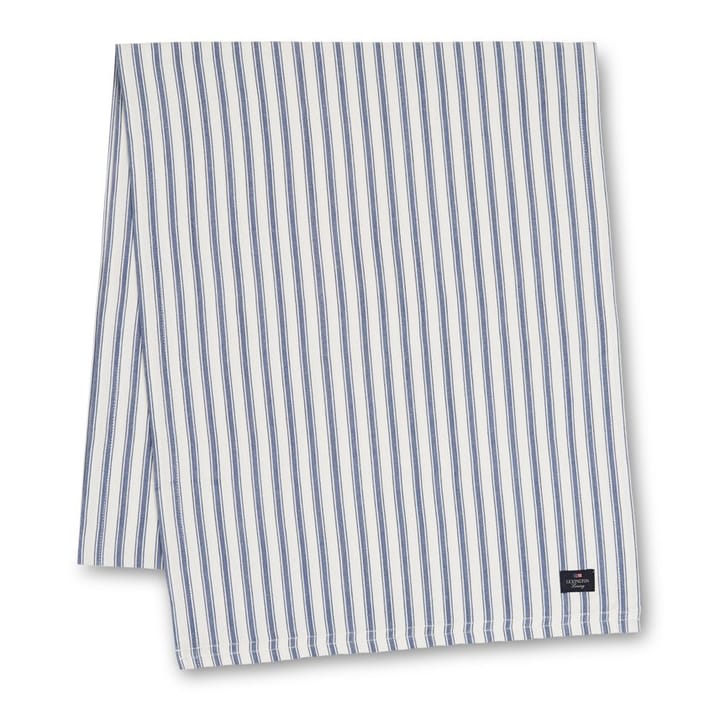 Icons Herringbone Striped tafelloper 50x150 cm - Blue-white - Lexington