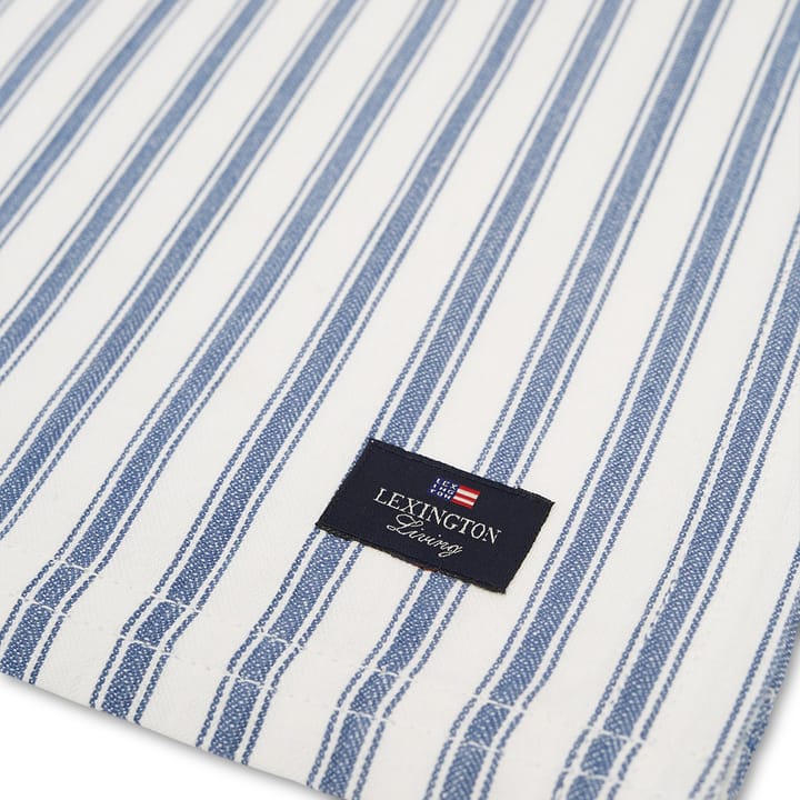 Icons Herringbone Striped tafelloper 50x150 cm, Blue-white Lexington