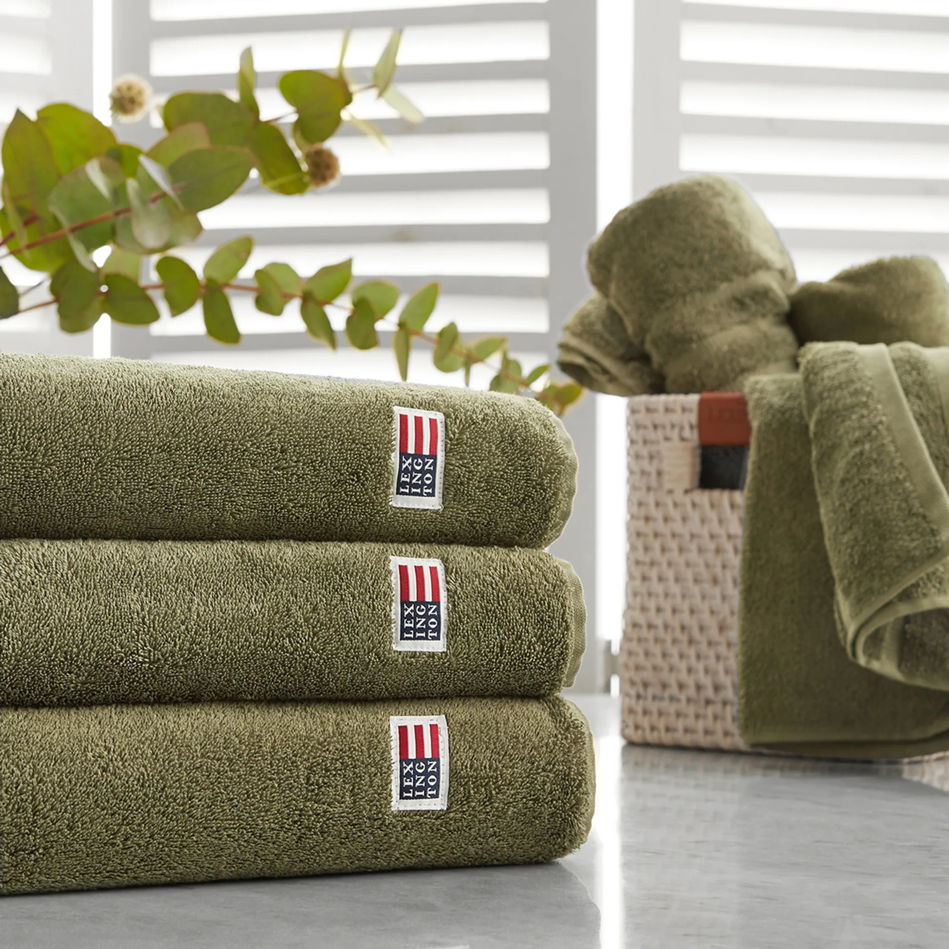 Icons Original badhanddoek 70x130 cm, Dusty olive Lexington