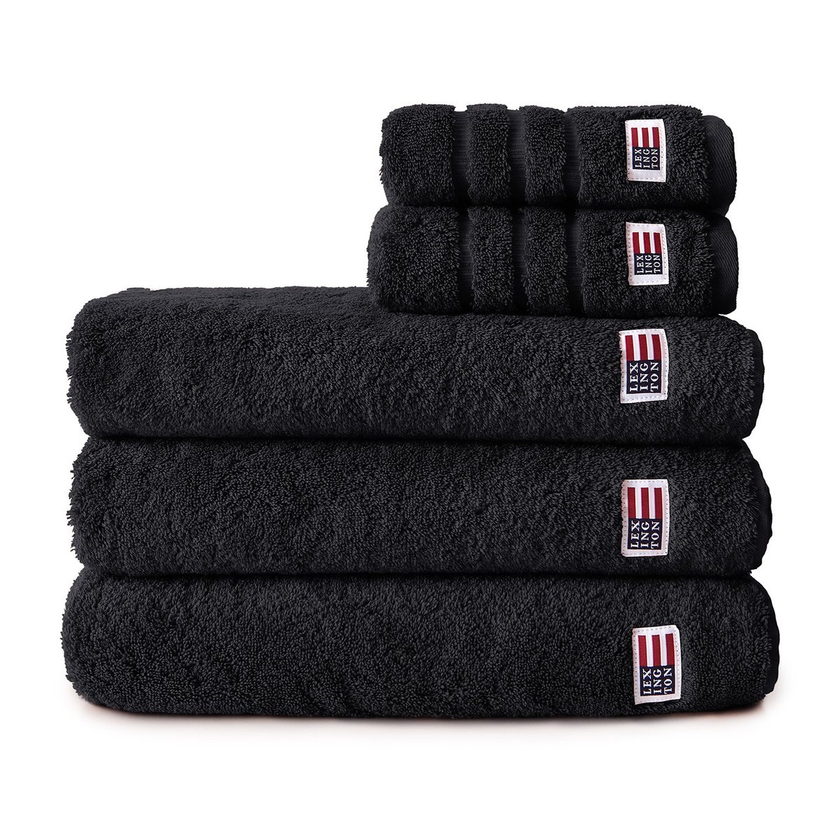 Lexington Icons Original handdoek 30x30 cm Black | Scandinavisch Interieur | Handdoeken | Zwart