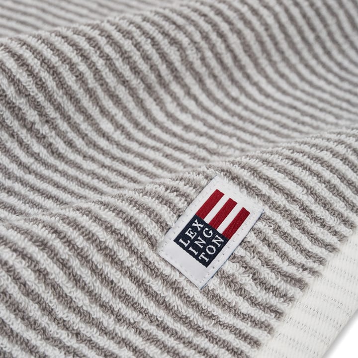 Icons Original Striped badhanddoek 100x150 cm, White-gray Lexington