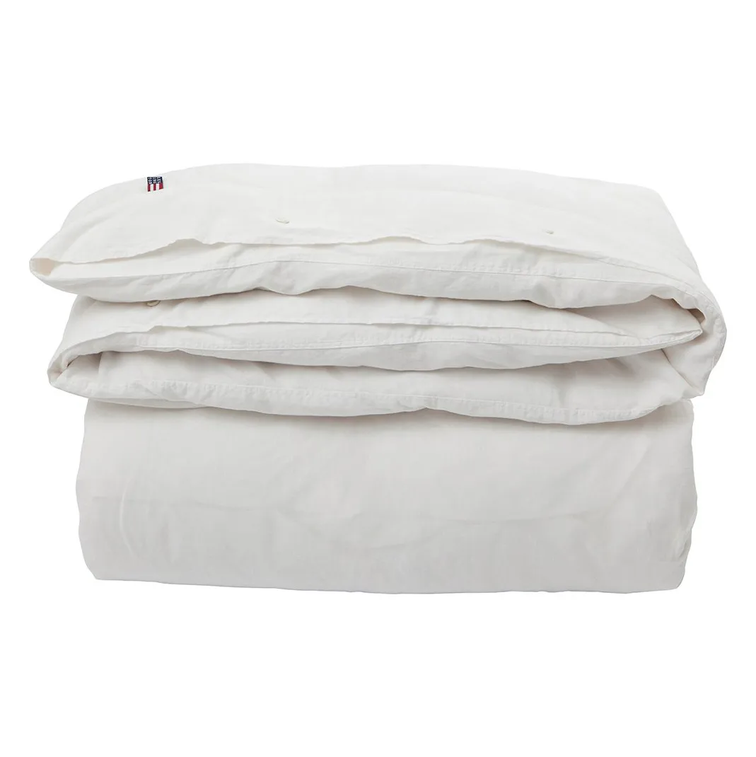 Lexington Icons Poplin dekbedovertrek 150x210 cm White
