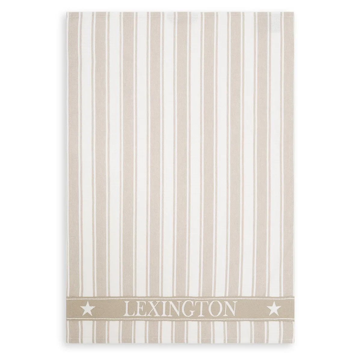 Icons Waffle Striped keukenhanddoek 50x70 cm, Beige-white Lexington