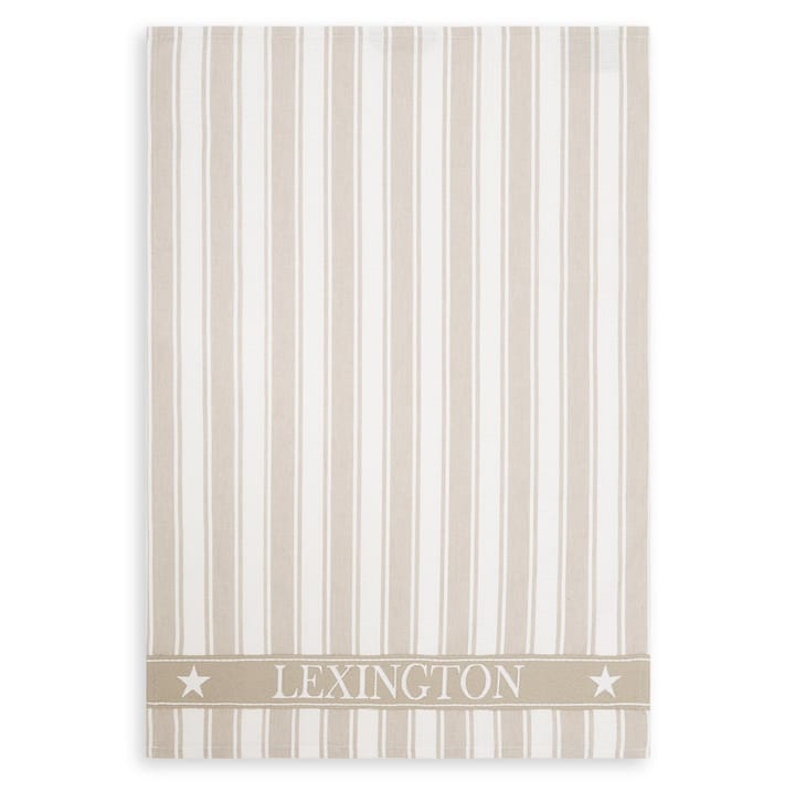 Icons Waffle Striped keukenhanddoek 50x70 cm - Beige-white - Lexington