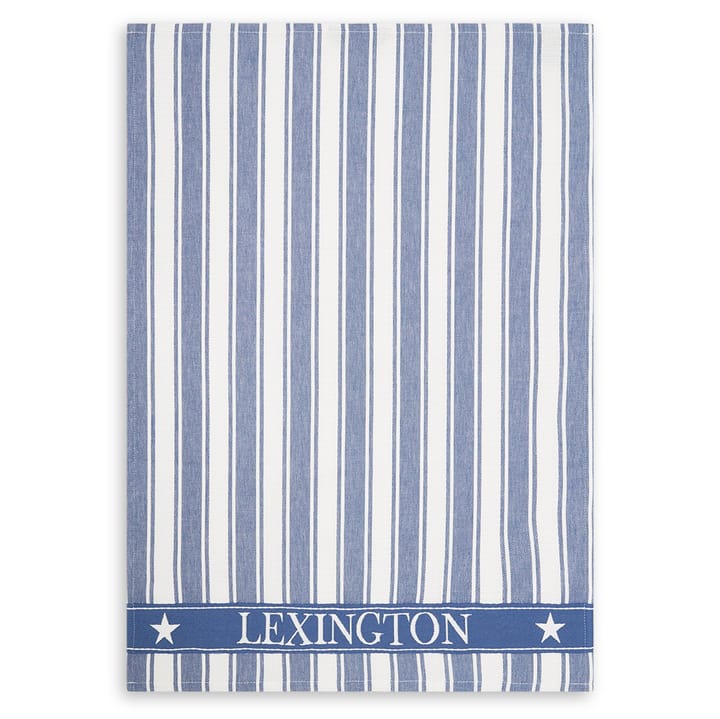 Icons Waffle Striped keukenhanddoek 50x70 cm - Blue-white - Lexington