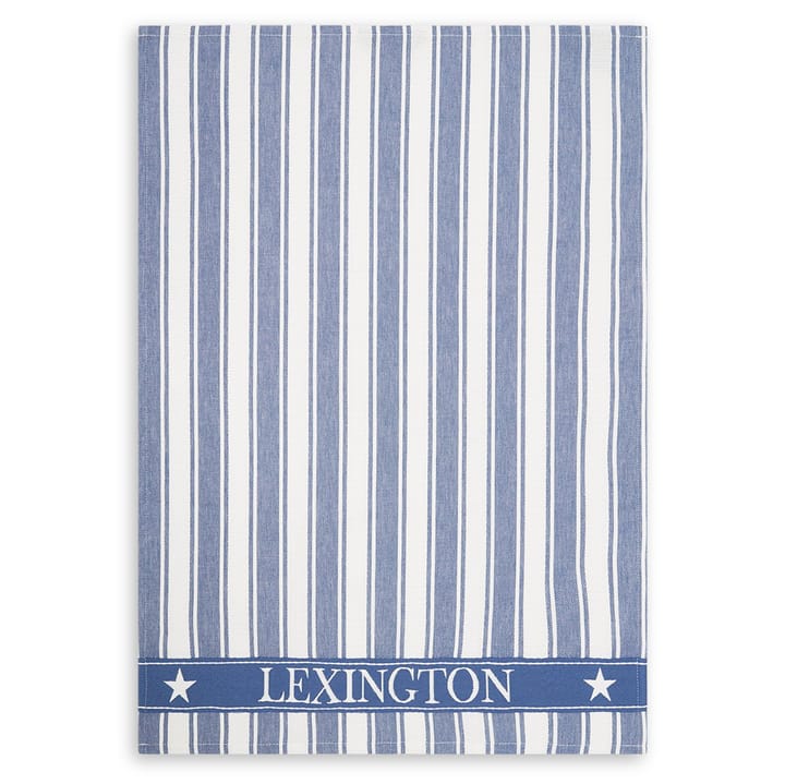 Icons Waffle Striped keukenhanddoek 50x70 cm - Blue-white - Lexington