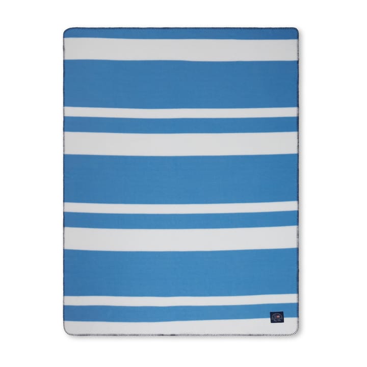 Irregular Striped Fleecedeken 130x170 cm - Blue-White - Lexington