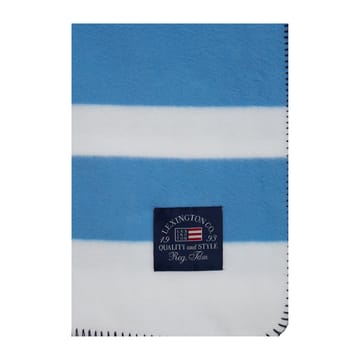 Irregular Striped Fleecedeken 130x170 cm - Blue-White - Lexington