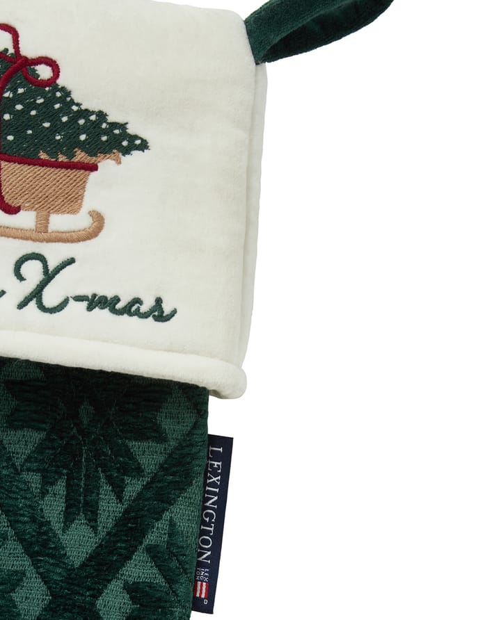 Jacquard ecologische katoen/viscose kerstkous, Green Lexington