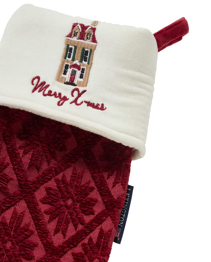 Jacquard ecologische katoen/viscose kerstkous, Red Lexington