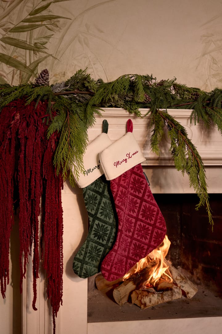 Jacquard ecologische katoen/viscose kerstkous, Red Lexington