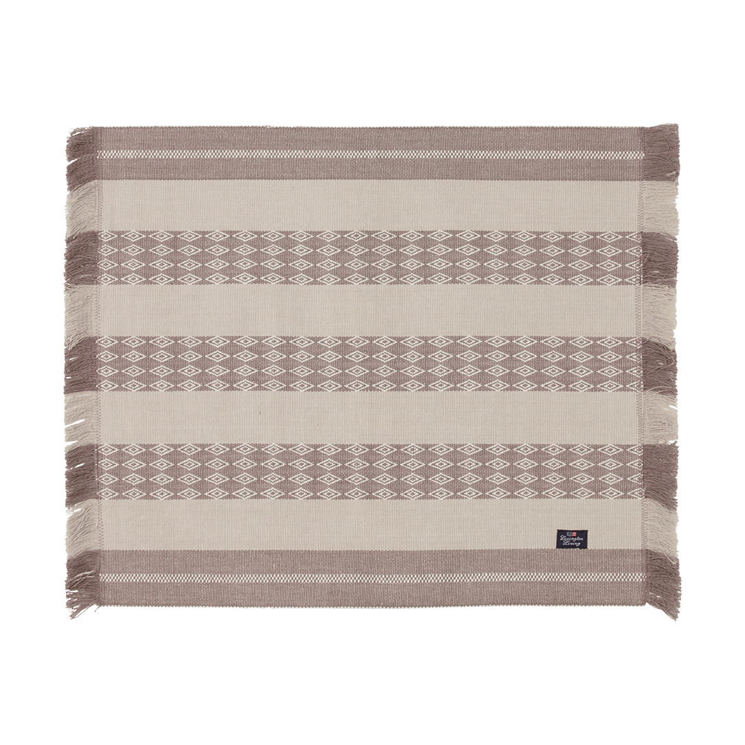 Lexington Jacquard Striped placemat 40x50 cm Beige | Scandinavisch Interieur | Placemats | Beige