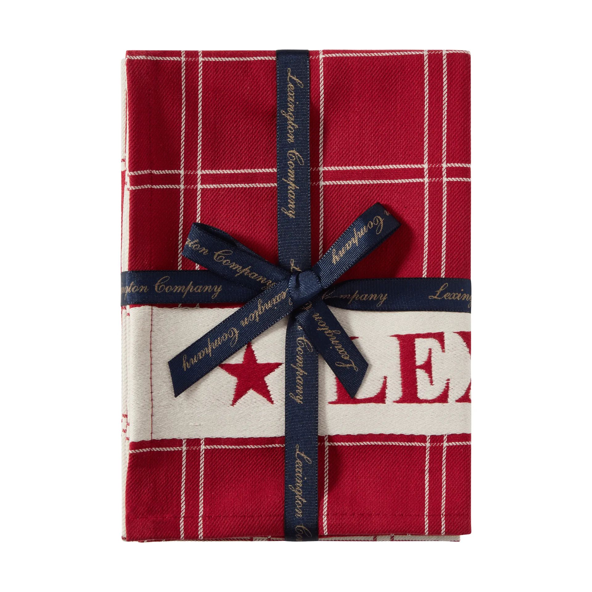Jacquardgeweven katoenen keukendoek, Red-white, 50x70 cm Lexington